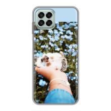 Чехлы с изображением разных животных для Samsung Galaxy M33 (5G) (M336B) (Ежик на руках)