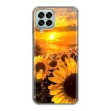 Чехол с Цветами для Samsung Galaxy M33 (5G) (M336B) (поле подсолнухов)