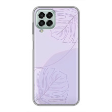Чохол квітковий дизайн для Samsung Galaxy M33 (5G) (M336B) – Монстера фіолетова