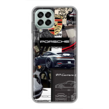 Чехол с авто Порше для Samsung Galaxy M33 (5G) (M336B) – Коллаж Порше