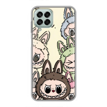 Чехол с Лабубу на Samsung Galaxy M33 (5G) (M336B) (Коллаж Лабубу)