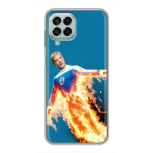 Чехол с принтом Фантастическая четверка для Samsung Galaxy M33 (5G) (M336B) – Человек-Факел