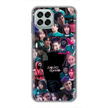 Чехол Гра в кальмара для Samsung Galaxy M33 (5G) (M336B) – Коллаж игры кальмара
