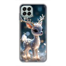 Яркий чехол для Samsung Galaxy M33 (5G) (M336B) с Зимними Оленятами – Блистающий оленёнок