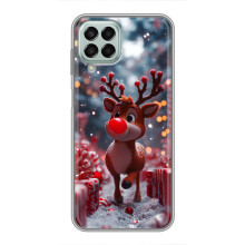 Яркий чехол для Samsung Galaxy M33 (5G) (M336B) с Зимними Оленятами – Олень среди подарков