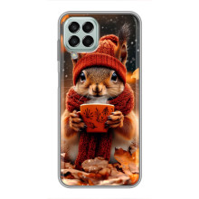 Друкований чохол 'Звірята з кавою' для Samsung Galaxy M33 (5G) (M336B) – Білка з кавою