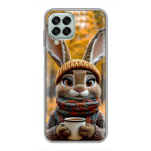 Друкований чохол 'Звірята з кавою' для Samsung Galaxy M33 (5G) (M336B) – Зайчик з кавою