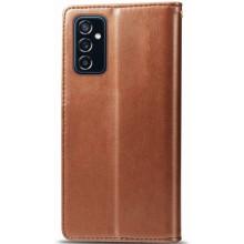 Кожаный чехол-книжка GETMAN Gallant (PU) для Samsung Galaxy M34 5G – Коричневый