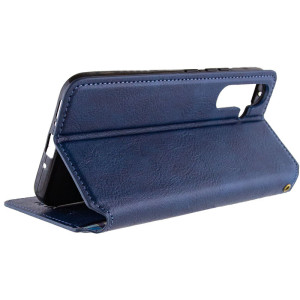 Кожаный чехол-книжка GETMAN Cubic (PU) для Samsung Galaxy M34 5G – Синий