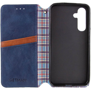 Кожаный чехол-книжка GETMAN Cubic (PU) для Samsung Galaxy M34 5G – Синий