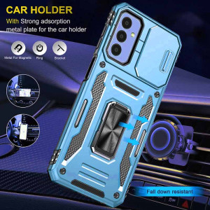 Ударопрочный чехол Camshield Army Ring для Samsung Galaxy M34 5G – Голубой