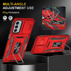 Ударопрочный чехол Camshield Army Ring для Samsung Galaxy M34 5G – Красный