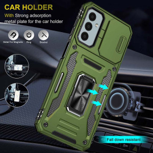 Ударопрочный чехол Camshield Army Ring для Samsung Galaxy M34 5G – Оливковый