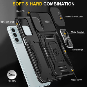 Ударопрочный чехол Camshield Army Ring для Samsung Galaxy M34 5G – Черный