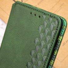 Шкіряний чохол книжка GETMAN Cubic (PU) для Samsung Galaxy M34 5G – Зелений