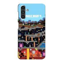 Чехол Майнкрафт на Samsung Galaxy M34 (5G) (AlphaPrint) Minecraft (фон Minecraft)