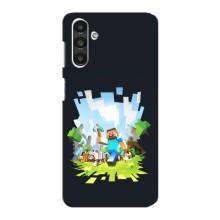 Чехол Майнкрафт на Samsung Galaxy M34 (5G) (AlphaPrint) Minecraft (персонажи Minecraft)