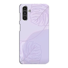 Чохол квітковий дизайн для Samsung Galaxy M34 (5G) – Монстера фіолетова