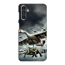 Чехол с мемами тралалело тралала для Samsung Galaxy M34 (5G) – Гусини и крокодило