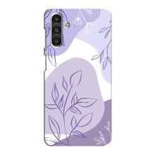 Силиконовый чехол с принтом в цветах на Samsung Galaxy M34 (5G) – Фиолетовый дизайн