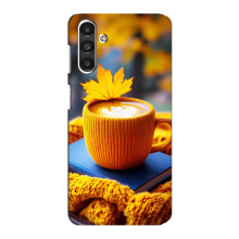 Чехол с уникальным дизайном «Осень с кофе» для Samsung Galaxy M34 (5G) – Кофе с жёлтым