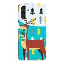 Силиконовый бампер с картинкой животных для Samsung Galaxy M34 (5G) (Олень с шарфом)