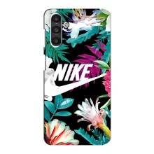 Силиконовый Чехол на Samsung Galaxy M34 (5G) с картинкой Nike (Цветочный Nike)