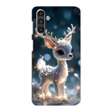 Яркий чехол для Samsung Galaxy M34 (5G) с Зимними Оленятами (Блистающий оленёнок)