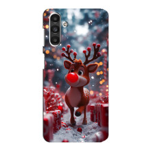 Яркий чехол для Samsung Galaxy M34 (5G) с Зимними Оленятами (Олень среди подарков)