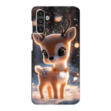 Яркий чехол для Samsung Galaxy M34 (5G) с Зимними Оленятами (Оленёнок)