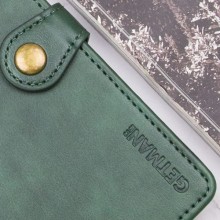 Кожаный чехол-книжка GETMAN Gallant (PU) для Samsung Galaxy M35 5G – Зеленый