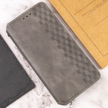 Кожаный чехол-книжка GETMAN Cubic (PU) для Samsung Galaxy M35 5G – Серый