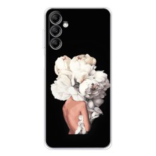 Чехлы (ART) Цветы на Samsung Galaxy M35 5G (VPrint) (Белые цветы)