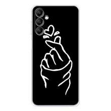 Чехлы (Знак сердечка) на Samsung Galaxy M35 5G – Сердце на черном