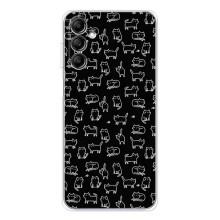 Чехол на тематику: Коты для Samsung Galaxy M35 5G – Котики на черном