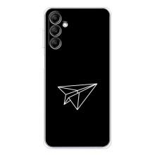 Чехол с картинками на черном фоне для Samsung Galaxy M35 5G – Самолетик