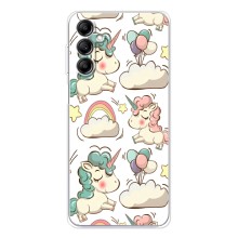 Чехол для Самсунг Гелекси М35 5Джи - (Единорожки - Новинки) (AlphaPrint) (Единорожки)