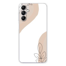 Силиконовый чехол с принтом в цветах на Samsung Galaxy M35 5G – Нюдовый дизайн