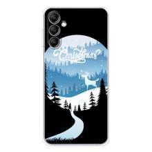 Силиконовый бампер на рождество для Samsung Galaxy M35 5G (Рождественский Олень)