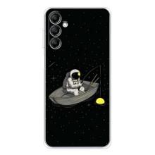 Силіконовый Чохол з принтом "Космонавти" на Samsung Galaxy M35 5G – Космонавт на рибалці