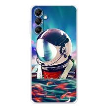 Силіконовый Чохол з принтом "Космонавти" на Samsung Galaxy M35 5G – Космонавт у воді