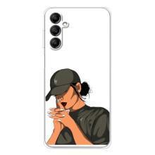 Силиконовый Чехол на Samsung Galaxy M35 5G с картинкой Стильных Девушек – В зеленом