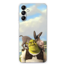 Чехол с мультфильмом Шрек на Samsung Galaxy M36 5G – Шрек и осел