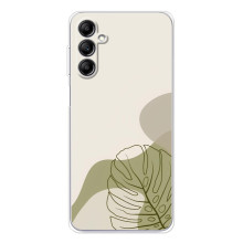 Силиконовый чехол с принтом в цветах на Samsung Galaxy M36 5G – Монстера зелёная