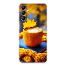 Чехол с уникальным дизайном «Осень с кофе» для Samsung Galaxy M36 5G – Кофе с жёлтым