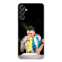 Чехлы для Samsung Galaxy M36 (Leo чемпион) (AlphaPrint) (Кубок Месси)