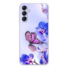 Чехлы с Цветами для Samsung Galaxy M36 (VPrint) (Бабочка на цветочке)
