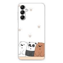 Чехлы с изображением разных животных для Samsung Galaxy M36 (Удивленные медвеженки)