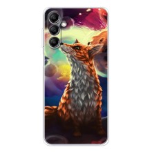 Чехлы с картинкой Лисички для Samsung Galaxy M36 (VPrint) (Лисица в космосе)