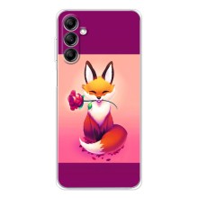 Чехлы с картинкой Лисички для Samsung Galaxy M36 (VPrint) (Лисичка с розочкой)